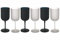 Villa d'Este Home Tivoli Masai Black Set 6 calici frosted in vetro 450 ml