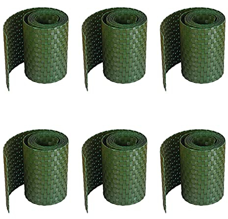 workingHOUSE Rotolo Frangivisto in Polyrattan per Recinzione Esterna - Strisce Resistenti alle Intemperie per Recinzioni, Balconi e Terrazze - Facili da Installare - 255 cm x 19 cm (6x Verde)