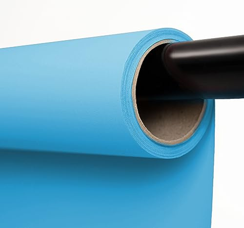 Kate Professional Seamless Paper Backdrop Roll - Photography Studio Background, Light Blue 1.35m x 5m