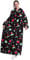 Extra Long Wearable Blanket Hoodie, Oversized Sweatshirt for Women and Men, Super Warm and Cozy Giant Hooded Blanket with Thick Flannel Sleeves and Giant Pocket (Strawberry)