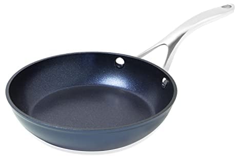 Blackmoor 67409 Blue Pro Bratpfanne, 20 cm, antihaftbeschichtet, hochglänzende 5-lagige Hybrid-Steinbeschichtung, geschmiedete Aluminiumkonstruktion, Cool-Touch-Edelstahlgriff, backofenfest bis 220 °C