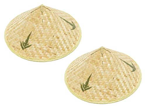 Cabilock 2stücke Gewebter Strohhut Aus Bambus Bemalte Dekohüte Für Junge Mädchen Minihüte Als Diy-zubehör Und Accessoires Für Frühling Und Sommer