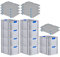 PROREGAL SuperSparSet 10x Eurobox NextGen Color mit Auflagedeckel & Schiebeschnappverschlüsse, HxBxT 32x40x60cm, 65L, Griffe blau geschlossen, Verstärkter Boden, Eurobehälter Transportbox