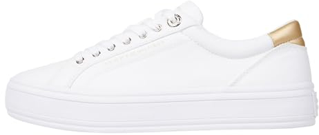 Tommy Hilfiger Damen Vulcanized Sneaker Canvas Schuhe, Weiß (White), 41 EU