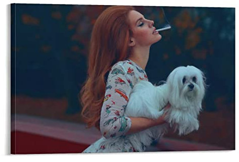 NANXIANG Lana Del Rey Poster Kunst Porträt der amerikanischen weiblichen Sängerin Kunst Poster Leinwand Gemälde Dekor Wand Pri