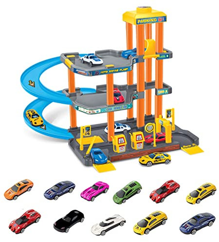 Xwin Sportseries Spiral Parking Garage Toy Set for Kids Age 3+
