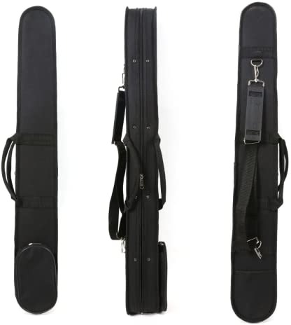 Doppel-Bass-Schleifenetui, 2 Stück, deutscher französischer Stil mit starken Riemen, leicht, langlebig, schwarze Farbe
