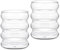 Juego de 2 Tazas de Vidrio Creativas Con Forma de Ondulación Vintage, Transparentes, Vasos Acanalados para Café, Zumo, Agua, Bebidas, Cóctel y Soda