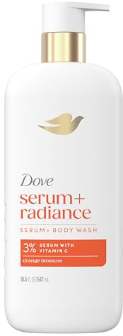 Dove Exfoliating Body Wash Glow Recharge Energizes & illuminates skin 3% brightening serum with vitamin C 18.5 oz