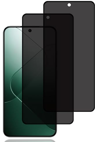 BCHKLAI Protector Pantalla de Privacidad para Xiaomi 14 [2 Piezas] | Cristal Vidrio Templado Antiespia, Dureza 9H, Sin Burbujas, Anti-Rasguños, Anti-Espía Protector Pantalla para Xiaomi 14 5G