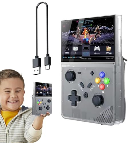 Evember Handheld Video Games,Portable Game Console | Handheld Game Console, Retro Game Player with Classical Games, 4.3-inch Screen for Kids
