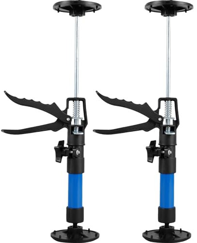 2Pcs Telescopic Quick Support Rod, Adjustable 30-59cm 3rd Hand Support System, Practical Non-Slip Third Hand Tool,Heavy Duty 40KG Capacity Telescopic Support Pole for Cabinet Drywall (Blue-30-59cm)