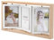Azonelife Rustikal Holz 3 Falten Fotorahmen, Schwebender Holz-Bilderrahmen Doppelseitigem Display Drehbar Bilderrahmen Mehrfach Collage Holz Modern Bilder für Fotorahmen, Fotocollage, 10,2x15,2cm