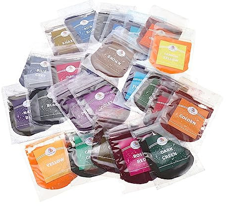 HAWILLOSCH 24bolsas Polvos De Teñido Para Kit De Tie Dye Para Ropa y Accesorios Vibrantes Para Adultos Para Proyectos Creativos y Fiestas De Manualidades