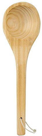 SustVita Cucharón de Sauna de Madera, Cuchara Individual para Sauna, cazo de Agua de baño Hecho a Mano para Cocina de Sauna SPA, 39 cm de Longitud