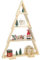WEECO Sapin de Noël décoratif en bois avec 4 étagères pour décorations de Noël Forme d'arbre XLL 110 x 67 cm Bois naturel laqué de n'importe quelle couleur Prêt à peindre Arbre décoratif pour Noël