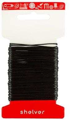 Necklace Cord, Waxed Cotton Cord for Jewellery Making and Craft Projects (Black - 1mm)