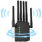 WiFi Extender Booster, WiFi Booster Range Extender with 6 Powerful Antennas, 2 LAN Ports, Repeater/Router/Ap Mode, Quick Setup, Compatible with All Internet Boxes