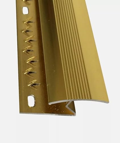 Carpet to Tile/Laminate Transition Threshold Strip - Metal Plate Strip Door Bar Z Edge Bar - SilverBrass 900mm/2700mm (Gold 900mm)