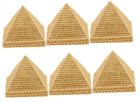 Garneck 6stücke Teiliges Mini Ägyptische Pyramide Modell Für Heimdekoration Realistische Figurine DIY Dekorationsprojekt Vielseitige Tischdeko Miniatur Skulptur Für Bildung Und Gesprächsanlass