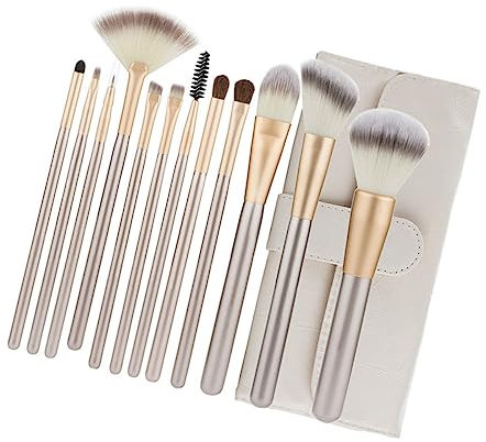 VALICLUD Kit De Pinceaux De Maquillage Avec Manche Et Poils Ensemble Portable De Pinceaux Pour Blanc Riz