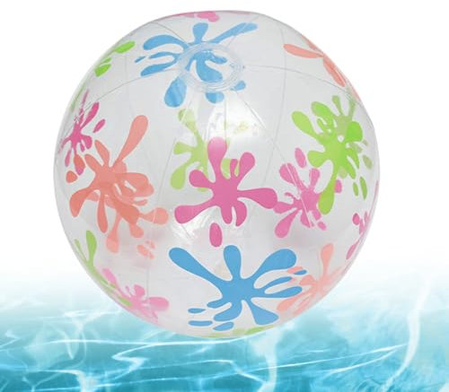 Generisch Großer Wasserball Aufblasbar, 80CM Klar Aufblasbarer Wasserball Wasser Spaß Spielzeug, Inflatable Beach Ball, Strandball Schwimmball für Beach, Pool Party, Outdoor-Aktivitäten