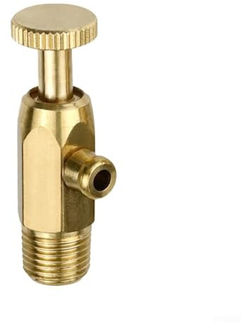 Brass Manifold Exhaust Valve for Cast Iron Radiator Bleed, Manual Air Vent and Water Discharge, Heating System Water Heater Pressure Relief Valve Part Accessory, Hand-Tighten 35mm(12 Thread)