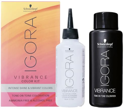 Schwarzkopf - Duo Color Kit Igora Vibrance - Coloration ton sur ton 7-00 & Activateur de couleur
