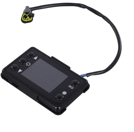 SiSinkal 12V/24V Standheizung LCD Monitor Controller Schalter mit Fernbedienung für Air Diesel Heizung, Kompatibel mit 3KW/5KW/8KW Systemen, Klare Heizungsstatusanzeige