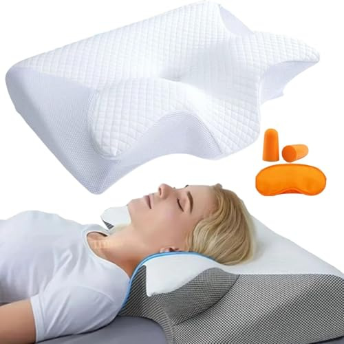 OALYGEI Seladi Airflow Pro Kissen-Nacken therapiekissen-Kissen Schnarchen apnoe-Unterstützung des Nackens-Abnehmbarer und waschbarer-Schlafprobleme wirksam verbessern (C)