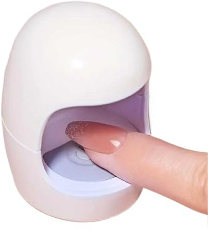Mini Q-shaped Nail Lamp, UV/LED Dryer, Quick Drying Gel, For Home Art DIY(White Nail Lamp)