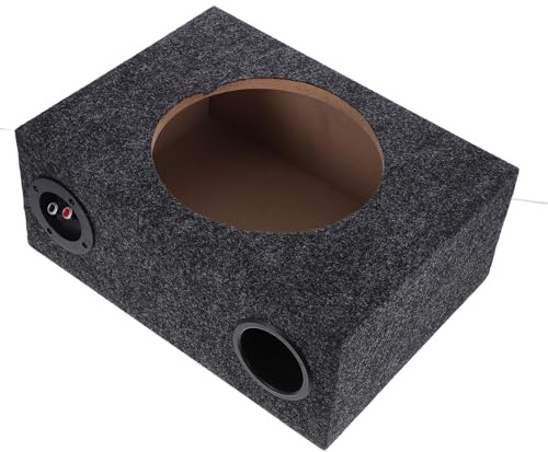 10 Zoll Subwoofer Gehäuse für Auto, Versiegelte Kasten Schwarz | Abs, Plüsch, Holz und Zinklegierung, Einfache Montage und Schnelle Verkabelung, für 10 Zoll Verstärkeranschlüsse