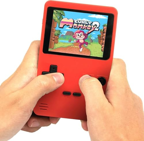 Console Portatile con Giochi Arcade | Mini Console di Giochi Retrò | 400 giochi in 1 | Portatile ogiochi Classici regalo natale | Super Console Retrò Game per Bambini e Adulti ROSSO