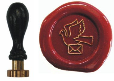 Siegel Stempel Petschaft Brieftaube 24 mm
