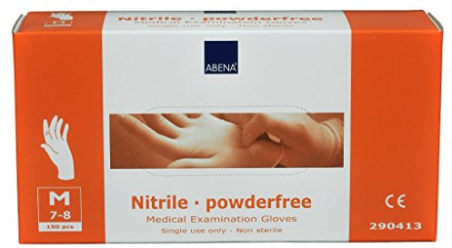 Abena Nitril Handschuhe - latexfrei - puderfrei - Größe M - 1 Box - 150 Stück