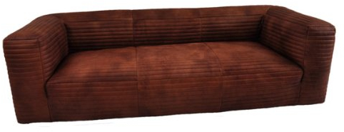 Ledersofa Romford 3-Sitzer Vintage Leder Whisky Brown (rauchiges rotbraun) Echtleder