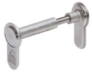 Basi BZV100 Cylindre obturateur variable avec serrure à encastrer, argenté