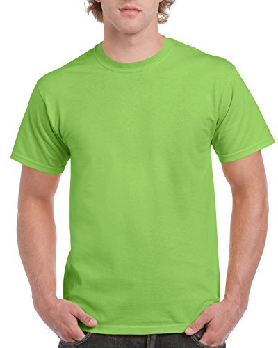 GILDAN G200 Camisa, Verde Lima, S para Hombre
