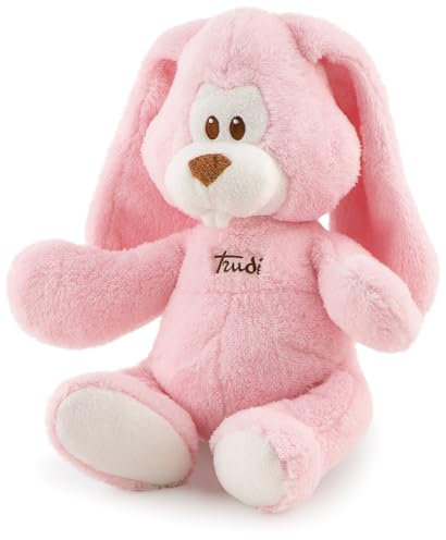Trudi Coniglio Cremino rosa Peluche e Doudou carillon per neonati. Orsacchiotti Baby per bambini. Regalo neonato primi mesi | 26x36x14cm taglia M | Baby Cremino | modello 18129