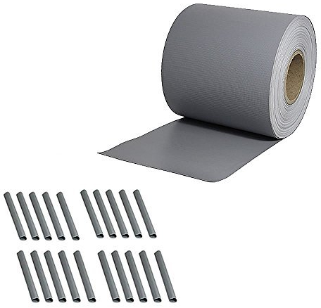 Melko Sichtschutzstreifen PVC Doppelstabmattenzaun 65m Zaunfolie Windschutz Zaun Streifen Blickdicht