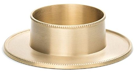 Kerzenständer Gold mit Perlrand Matt Ø 50 mm, für Taufkerzen, Kommunionskerzen, Trauerkerzen, für Kerzen Ø 5 cm