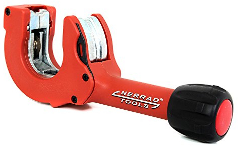 Nerrad Tools NT4035 Verstellbare Ratsche Action Kupfer/INOX Rohrschneider, rot/schwarz, 12-35 mm