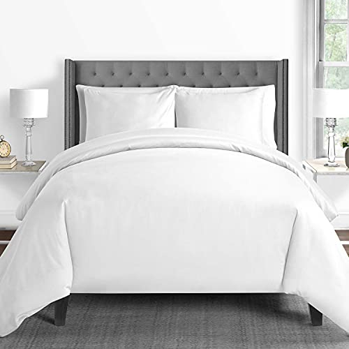 Pizuna Luxuriöser Soft-Satin 2er Pack Kissenbezug 80x80 cm Weiß, 600 Fadenzahl Baumwolle Kissenbezüge, 100% Langstapel Baumwolle Kissenbezug (Weiß, 80x80 cm)