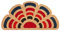 Zerbino Cocco Foglia Semiluna 40x80 cm Retro Antiscivolo Raschia Fango Ingresso MOD.Festival (C)