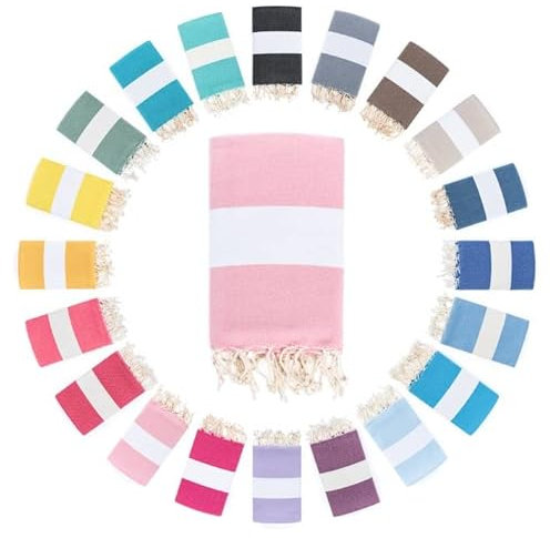 Darido Diamond Serviette de Bain Fouta Hammam - Serviette de Sauna, de Bain et de Plage XXL 100 x 200 cm - 100% Coton - Légère, Douce et absorbante - Multi-Usage et Pratique