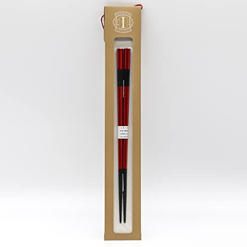Ishida Traditional Red W/Black Band Luxury Chopsticks 21cm