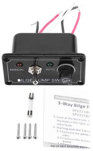 Schalter für bilgenpumpe 12v mit schwimmerbilgenpumpe 12v automatisch Ersatz für Boot Marine 12V DC LED-Anzeige Bilgepumpe Schalttafel Manuell/Aus/Auto bilgenpumpe 12v automatisch