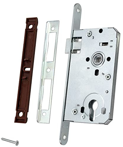 Serratura a incasso per porta, 72/55 sinistra, con contropiastra