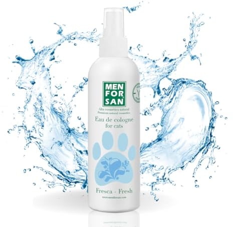 MENFORSAN Fresh Eau de Toilette für Katzen, 125 ml, sorgt für einen frischen Duft, Deo-Effekt, transparent