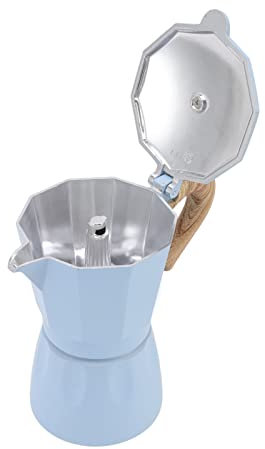 YUMILI Cafetera Moka - 300ml 6 Tazas Aleación de Aluminio Moka Cafetera Italiana para Estufa, Moka Pot Cafetera para el hogar Café Oficina Camping Picnic